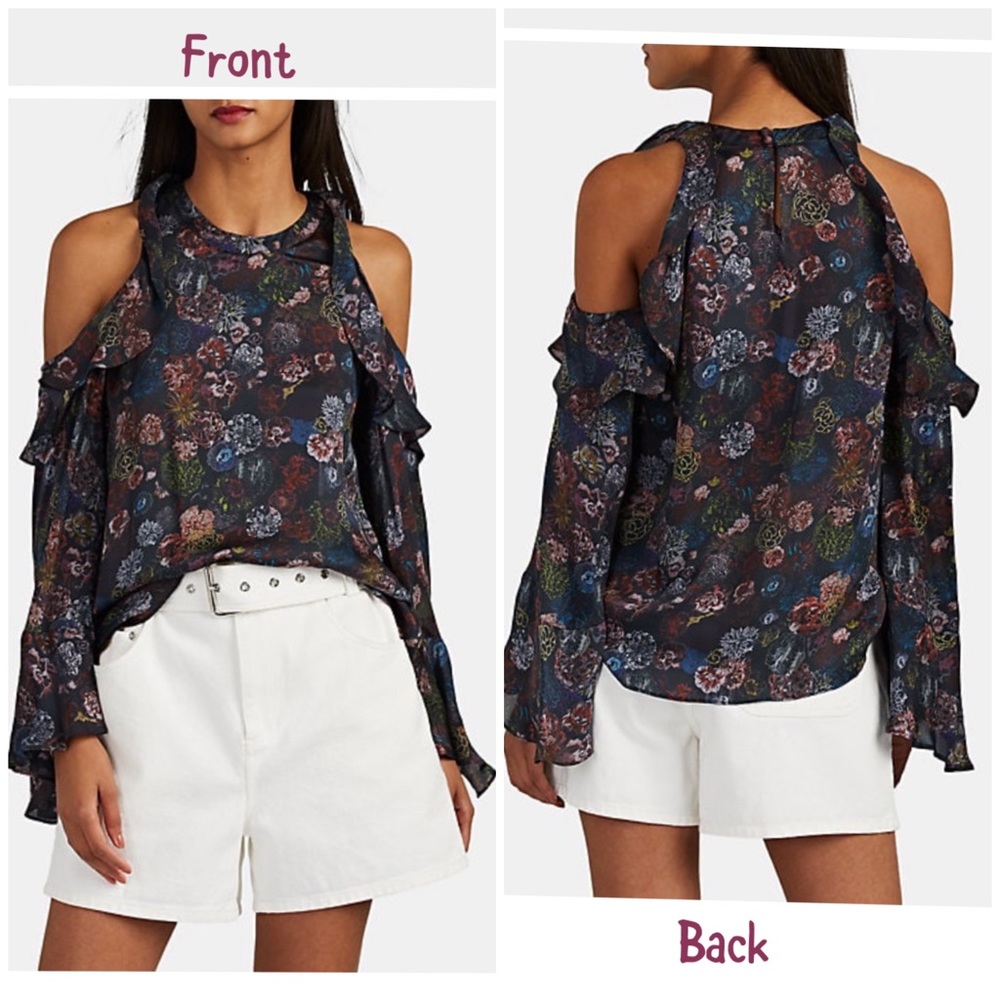 NWOT Iro Silk Cold Shoulder Top